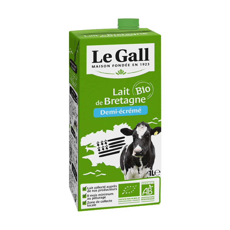 lait UHT bio de bRetagne Le Gall 1 l