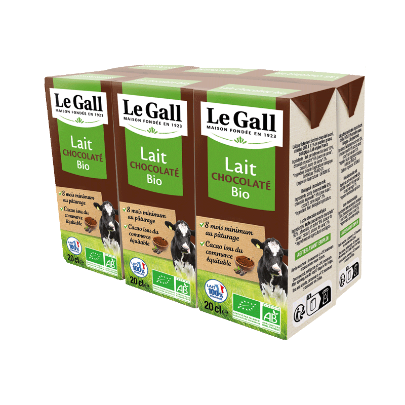 Lait chocolaté bio UHT Le Gall