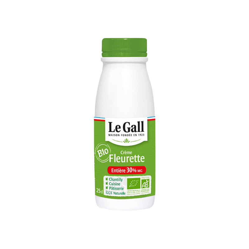 Crème fleurette biologique entière 30% MG