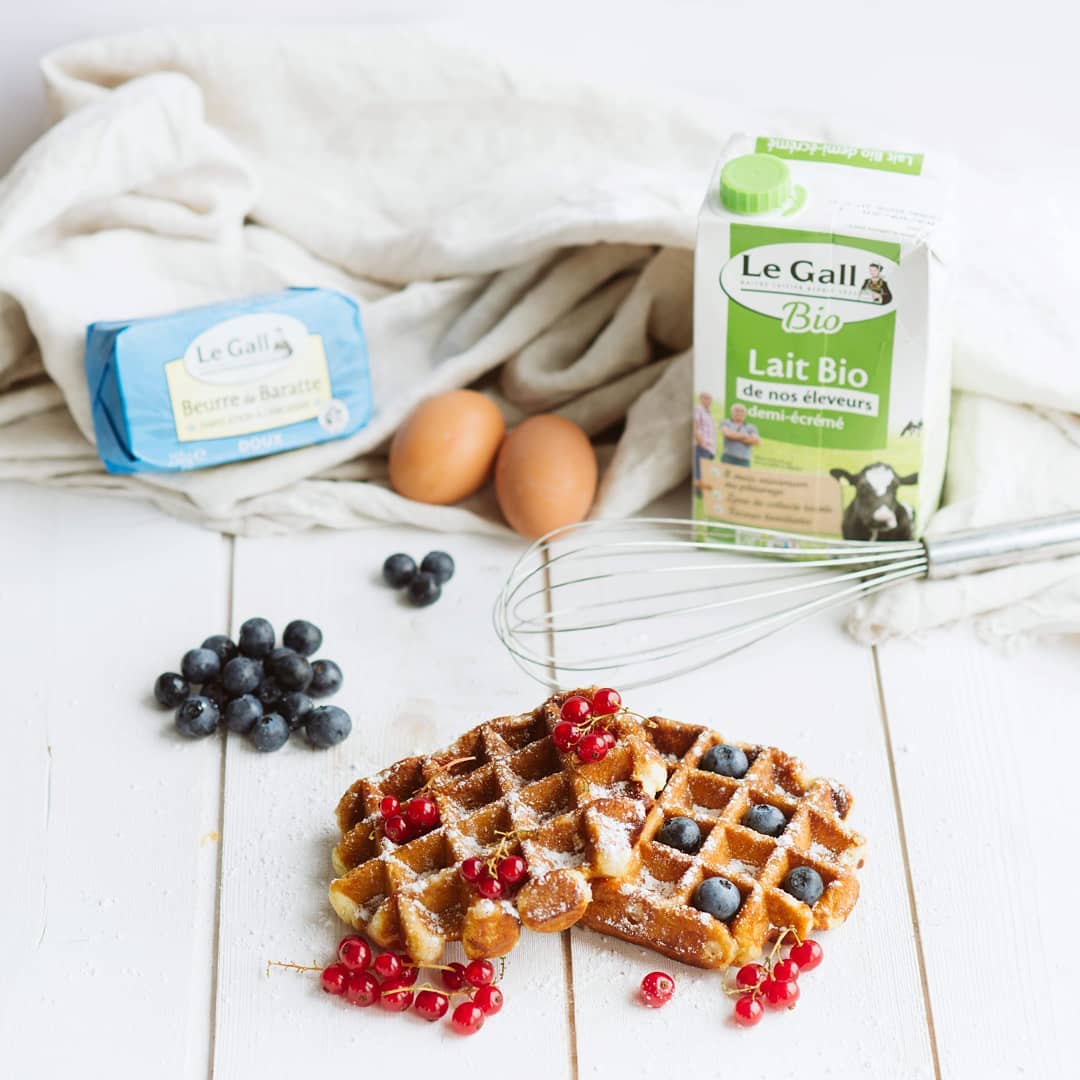 Recette de gaufres liégoises avec du lait et du beurre Le Gall