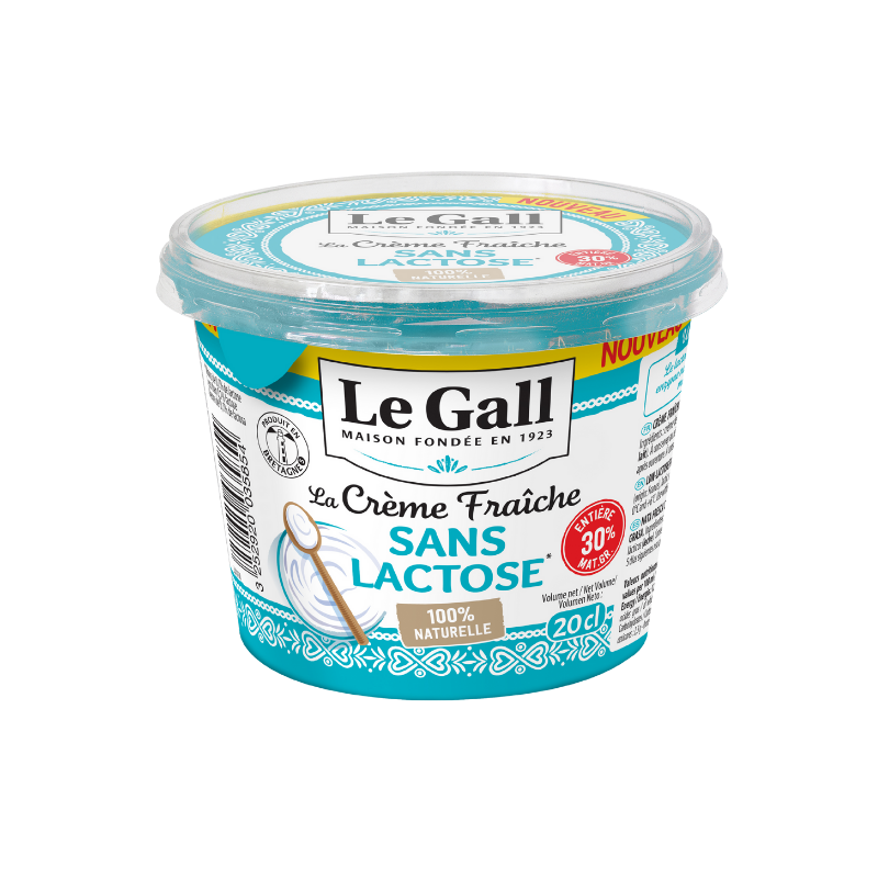 Creme fraiche sans lactose Le Gall 30 % MG